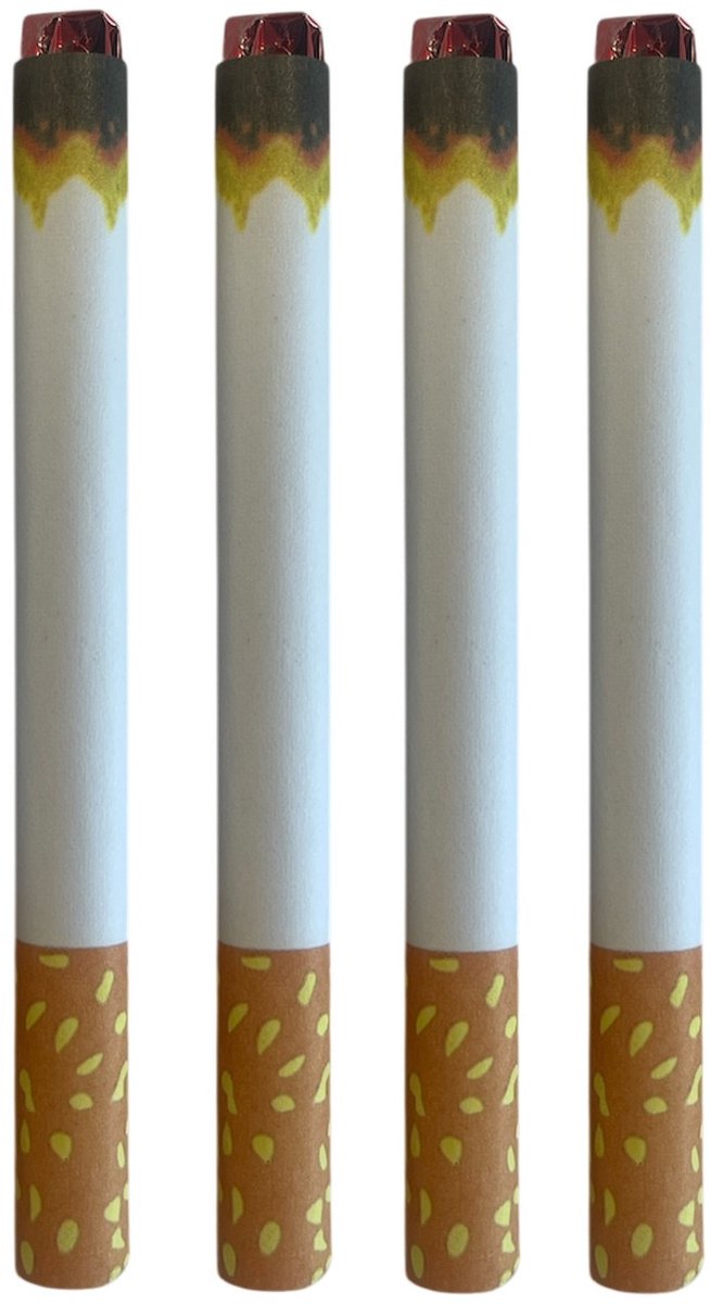 4x Gloeiende nep sigaretten - Fopartikelen roken - fun - carnaval