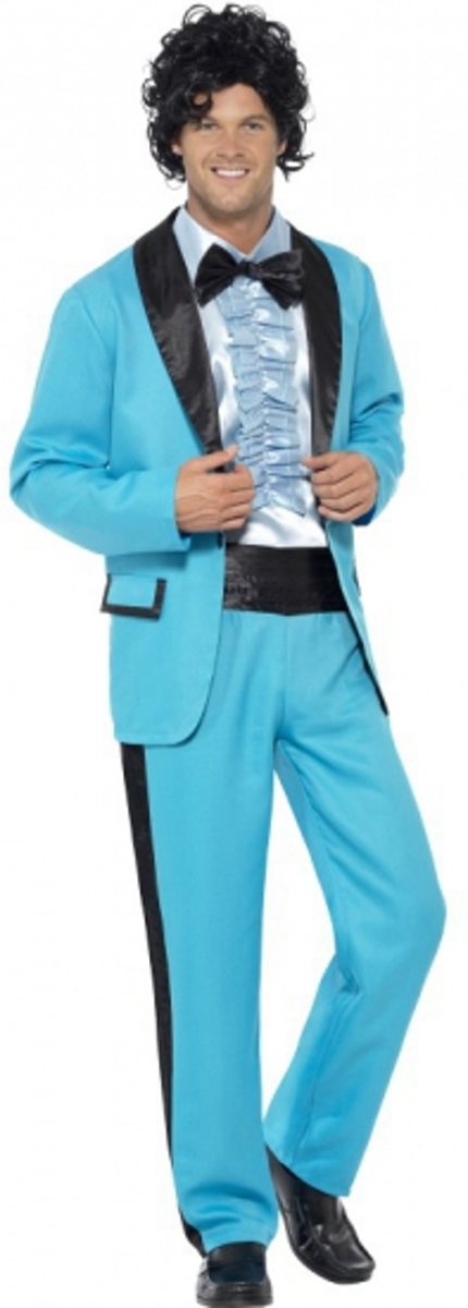 Blauw jaren 80 kostuum voor heren M