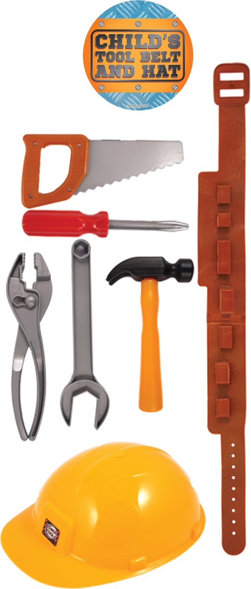 Bouwvakker speelgoed verkleed set 7-delig voor kinderen - Verkleed accessoires