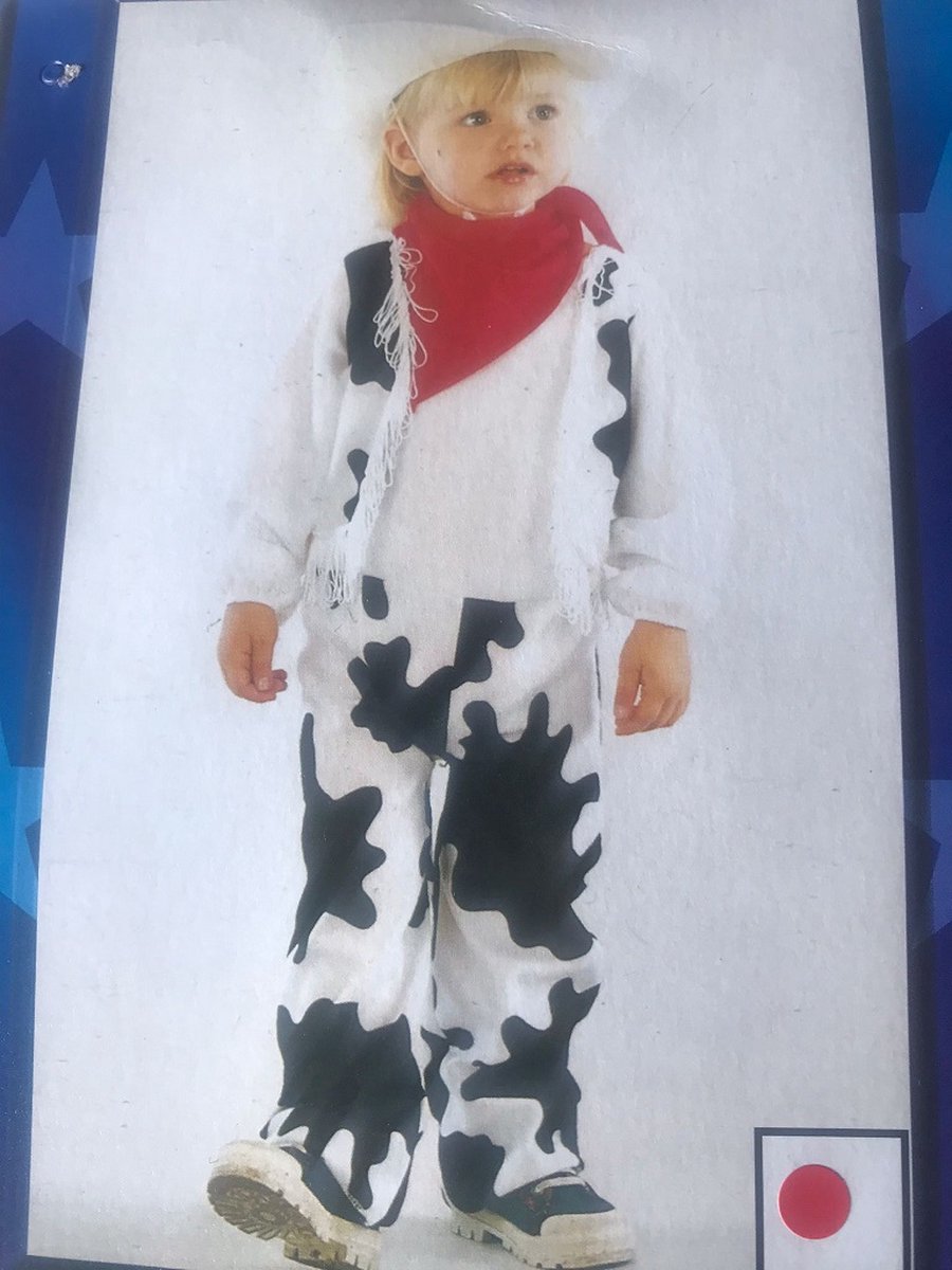 Cowboy onsie koe carnavalkostuum 4-6j