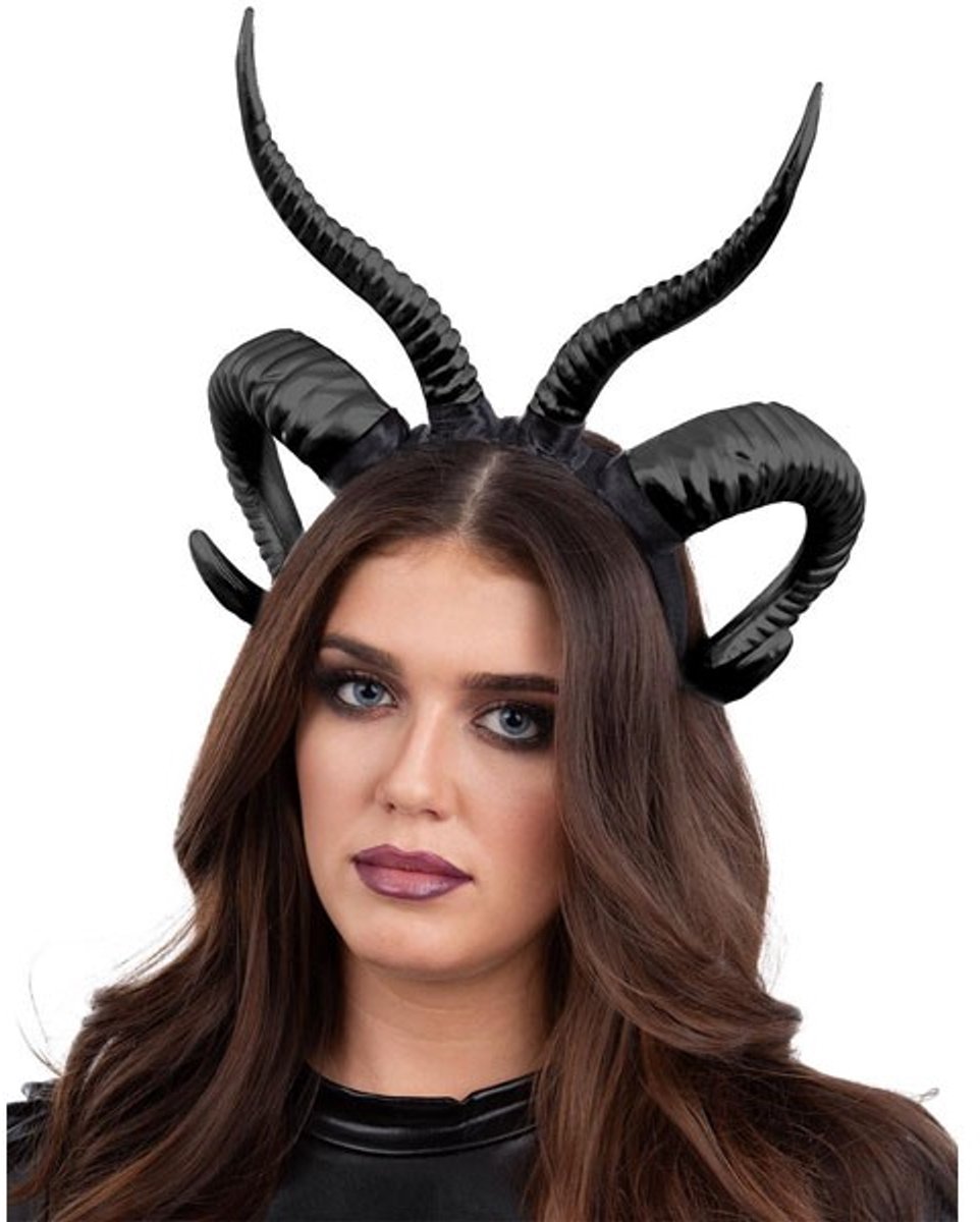 Diadeem Horens Demoon Zwart