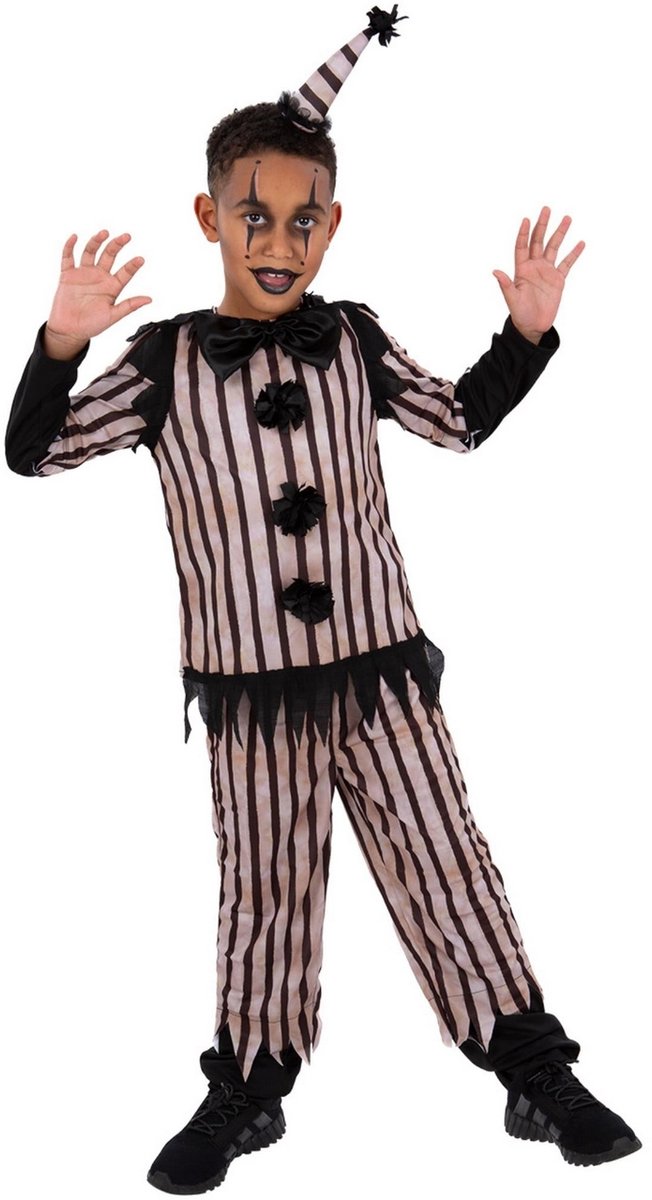 Donker Vintage Clownskostuum Voor Jongens Kostuum