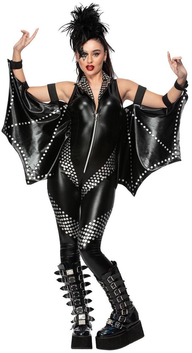 Fever Rockstar Jumpsuit Dame Zwart Kostuum - Maat S