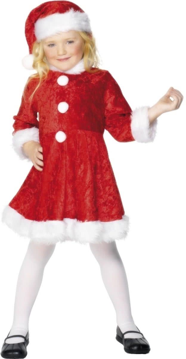 Kerst jurkje met muts voor meisjes 122-134 (6-8 jaar)
