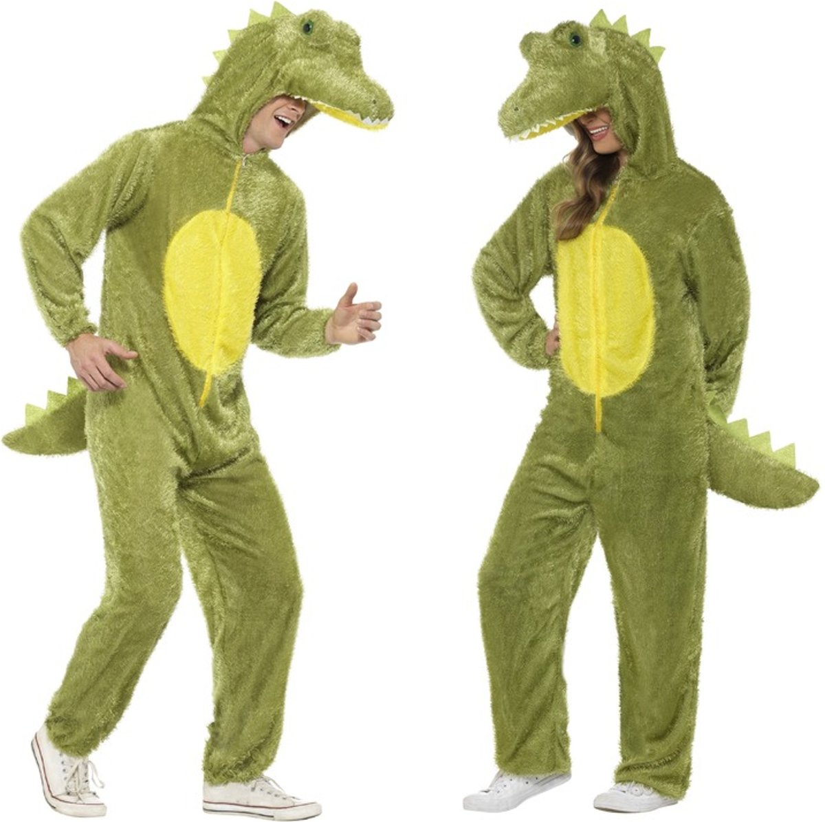 Krokodil onesie kostuum voor volwassenen - dierenpak 40-42 (M)