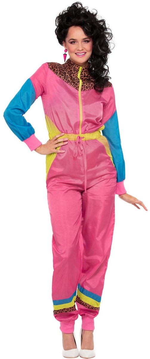 Lekker Fout 80s Panter Apres Ski Pak Roze Vrouw