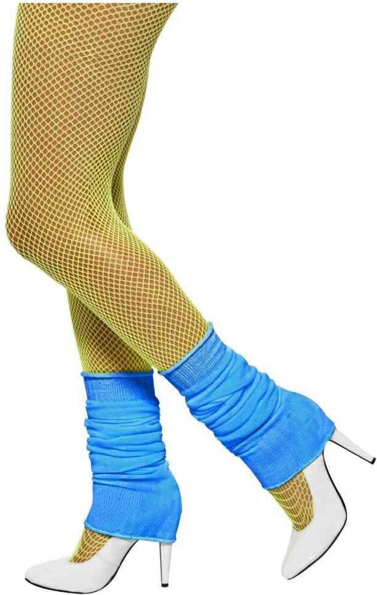 Neon Blauwe beenwarmers