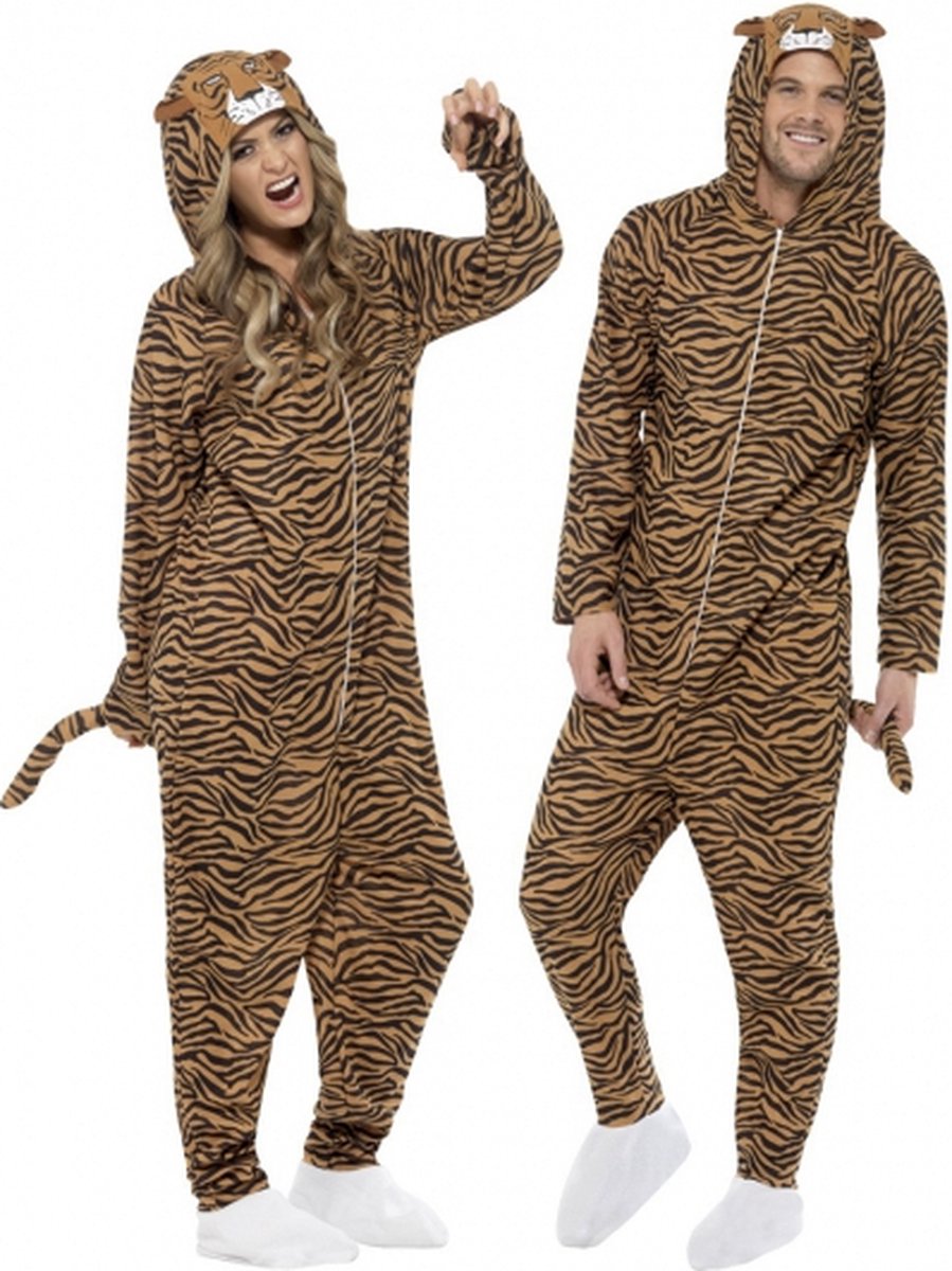 Onesie tijger voor volwassenen 42-52 (l)