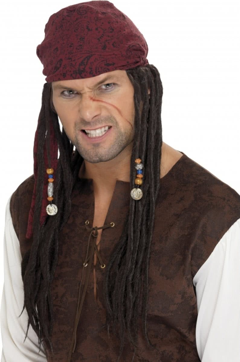 Piratenpruik Jack Sparrow