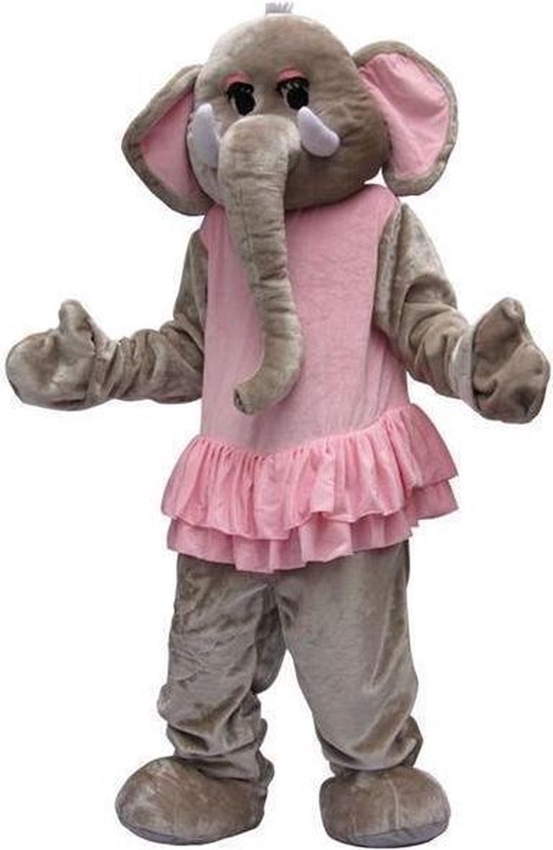 Pluche mascotte kostuum olifant