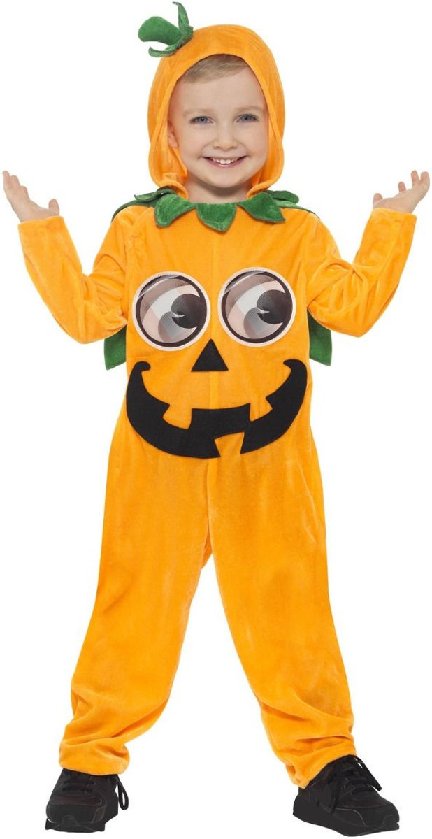 SMIFFYS - Lachend pompoen kostuum voor kinderen - 98/116 (3-4 jaar) - Kinderkostuums