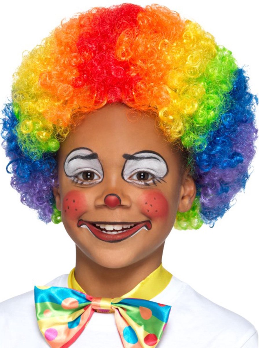 SMIFFYS - Veelkleurige clown pruik voor kinderen