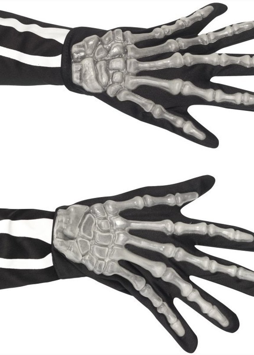 Skelet Handschoenen voor volwassenen - Magere hein handen - Halloween artikelen