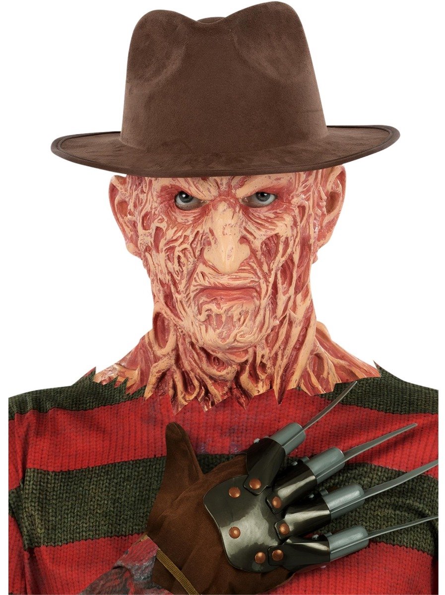   - A Nightmare On Elm Street, Freddy Krueger Kostuum Hoed - Bruin