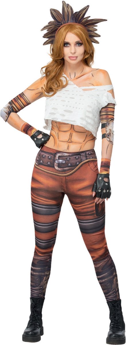   - Bandiet Borderlands Psycho - Vrouw - Bruin, Wit / Beige - Extra Small - Halloween - Verkleedkleding