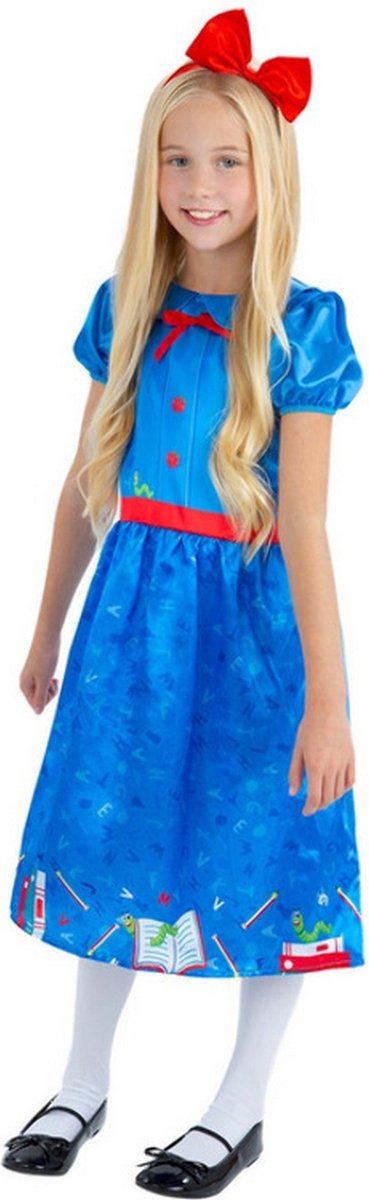  - Book Worm Kostuum Jurk Kinderen - Kids tm 9 jaar - Blauw