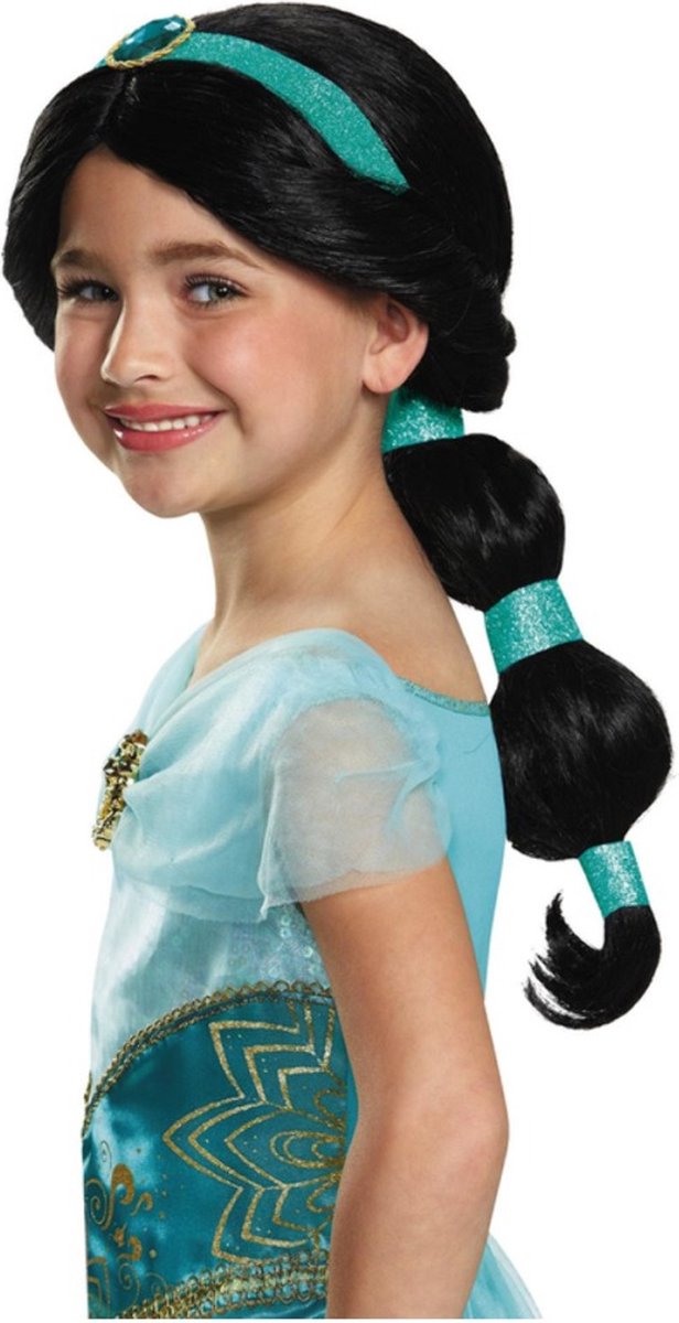   - Disney Aladdin Jasmine Pruik Kinderen - Zwart