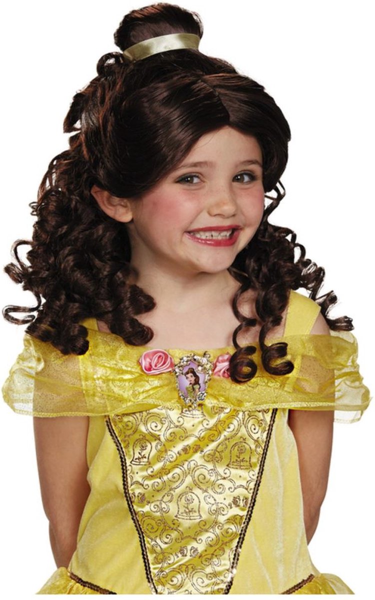   - Disney Beauty And The Beast Belle Pruik Kinderen - Bruin