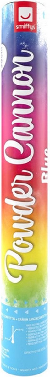   - Feesten & Gelegenheden Kostuum - Festival Van Kleuren Poeder Kanon Blauw 30 Centimeter 12 Stuks - Blauw - One Size - Carnavalskleding - Verkleedkleding