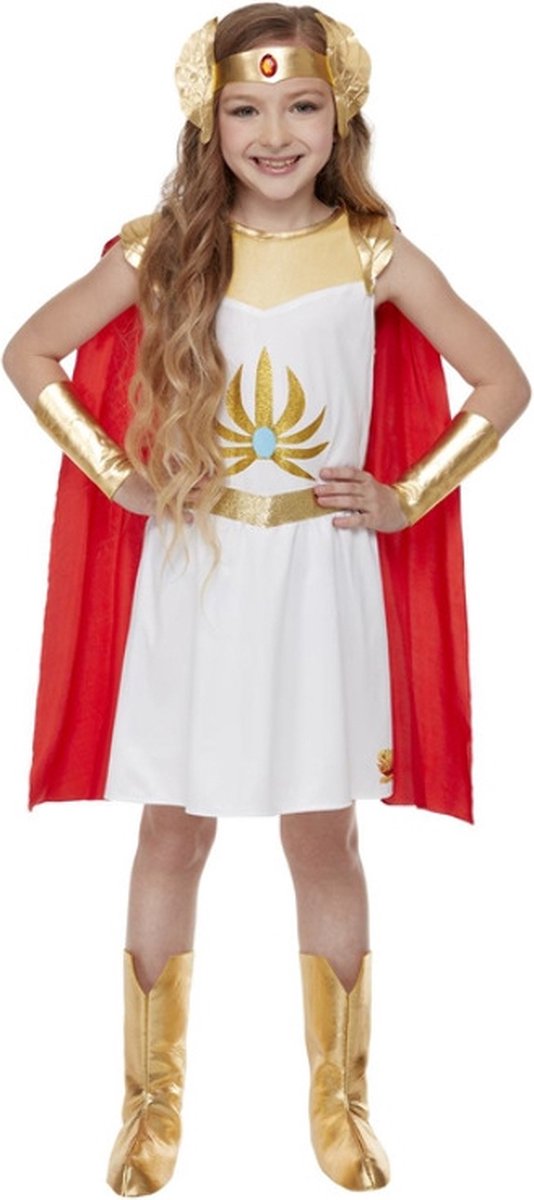 Smiffys - Strijder (Oudheid) Kostuum - Heldin She-Ra De Power Prinses Adora - Meisje - rood,wit / beige - Large - Carnavalskleding - Verkleedkleding