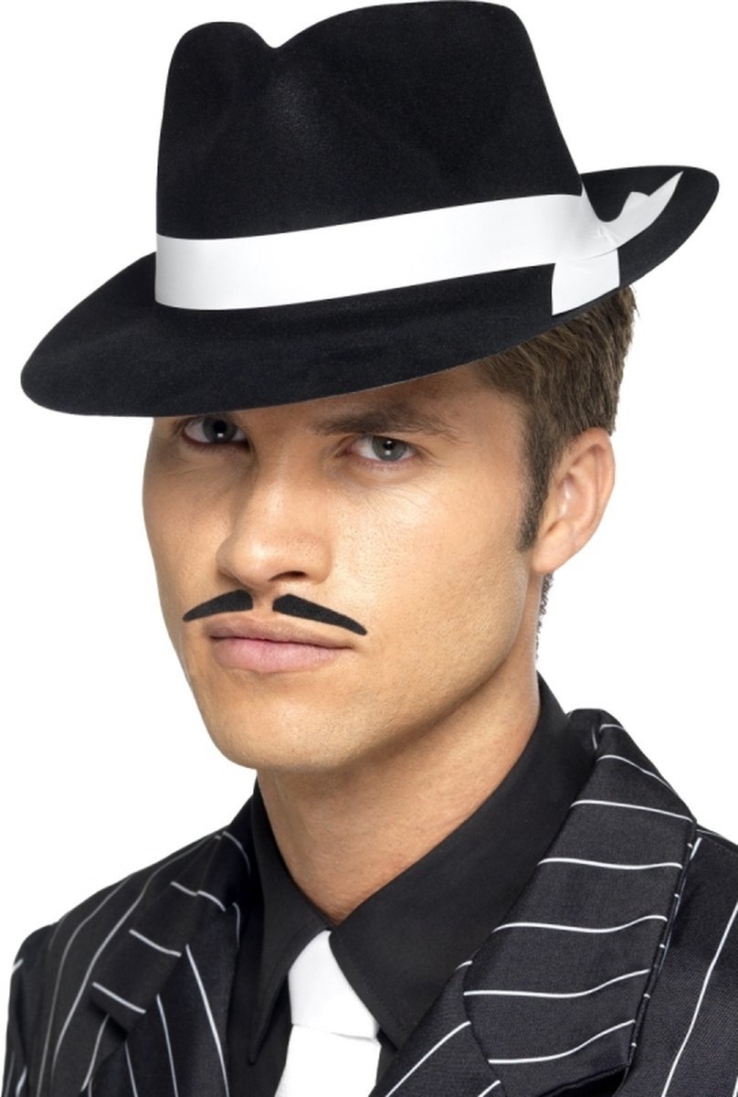   2x stuks gangster/Al Capone hoed verkleedaccessoire voor volwassenen