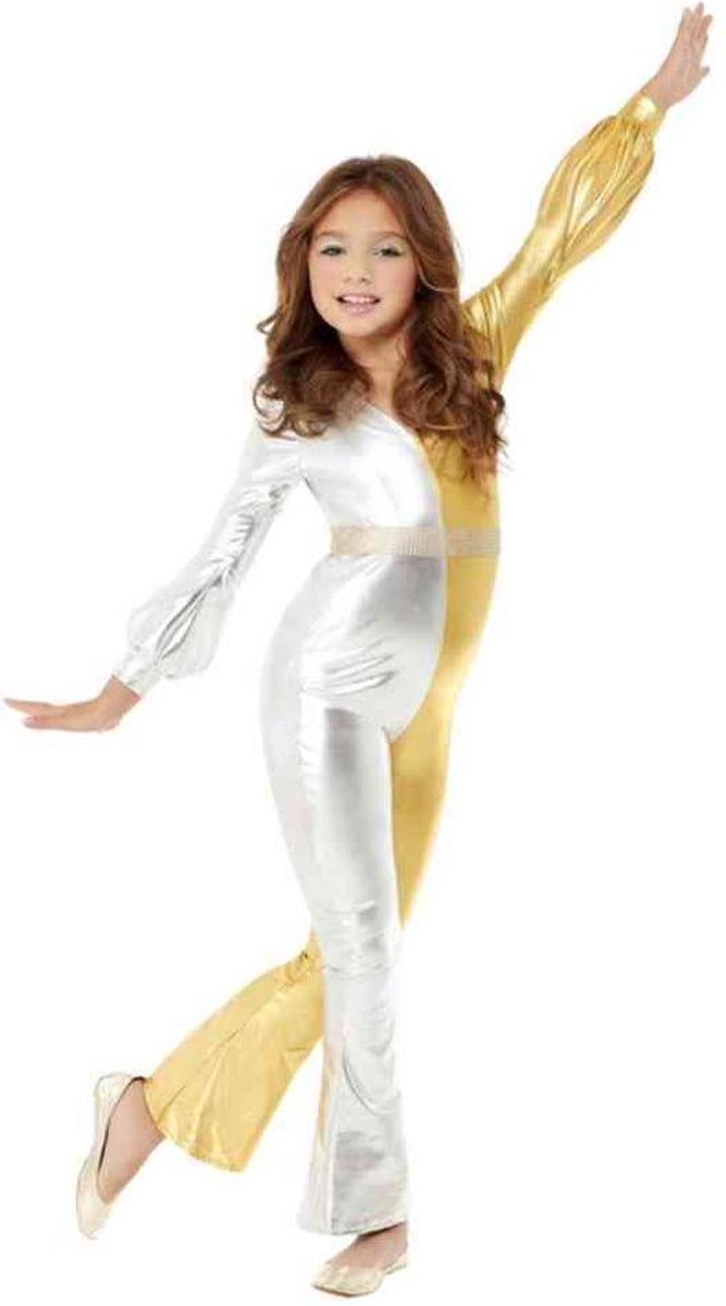   Kinder Kostuum -Kids tm 12 jaar- 70s Super Chic Goudkleurig/Zilverkleurig