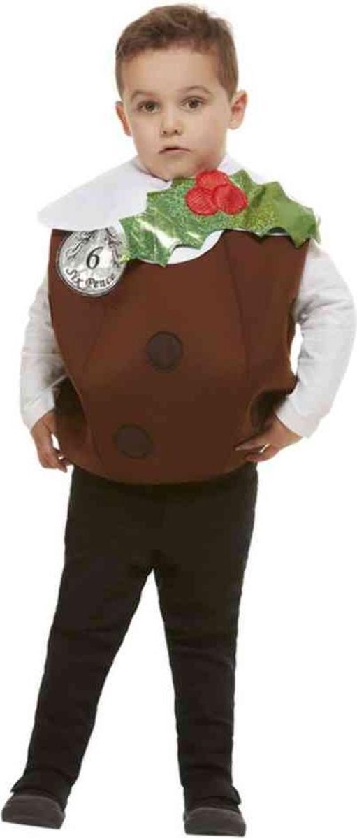   Kinder Kostuum -Kids tm 12 jaar- Christmas Pudding 3D Bruin