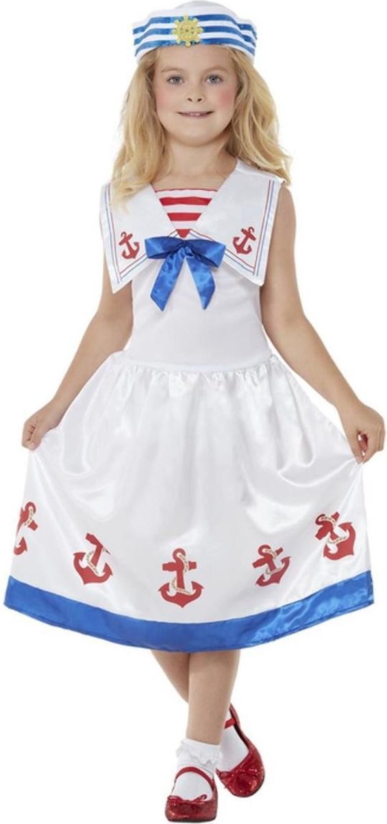   Kinder Kostuum -Kids tm 12 jaar- High Seas Sailor Wit