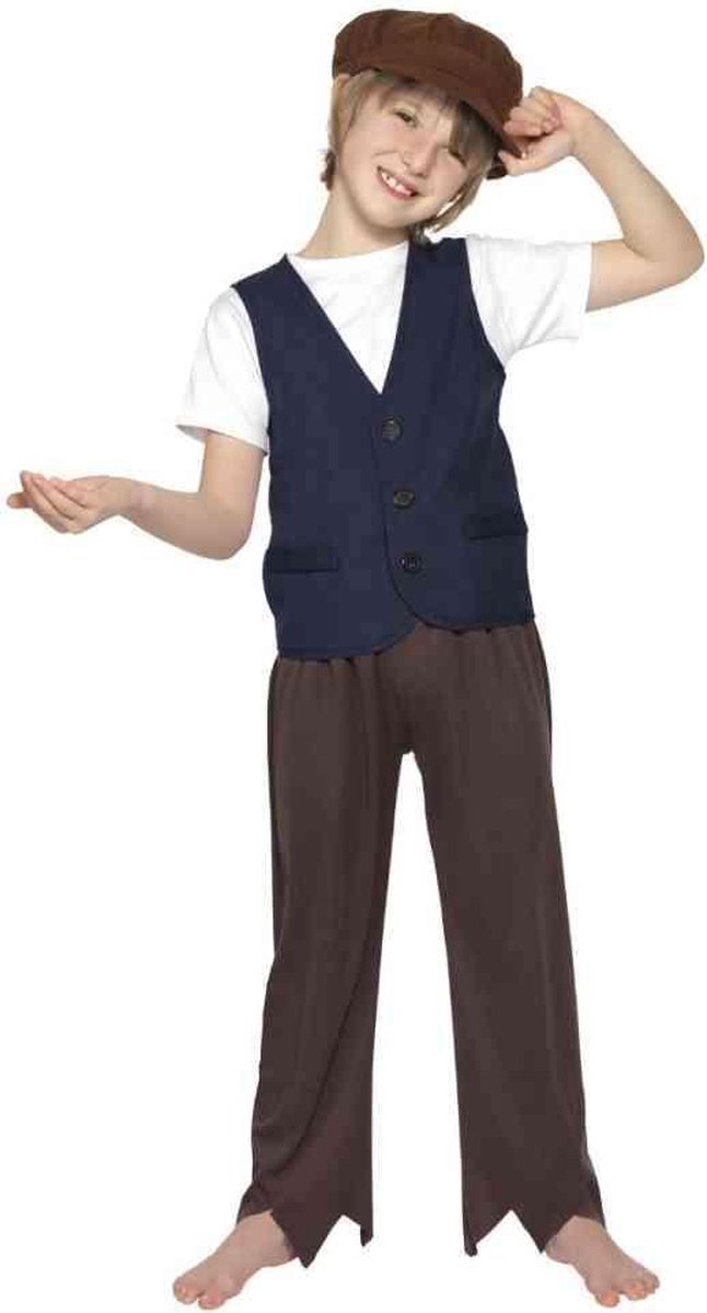   Kinder Kostuum -Kids tm 12 jaar- Victorian Poor Peasant Boy Bruin