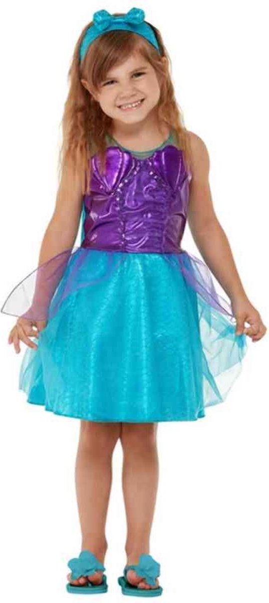   Kinder Kostuum -Kids tm 2 jaar- Toddler Mermaid Blauw/Paars