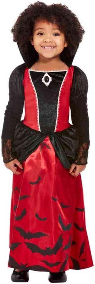   Kinder Kostuum -Kids tm 4 jaar- Toddler Vampire Rood/Zwart