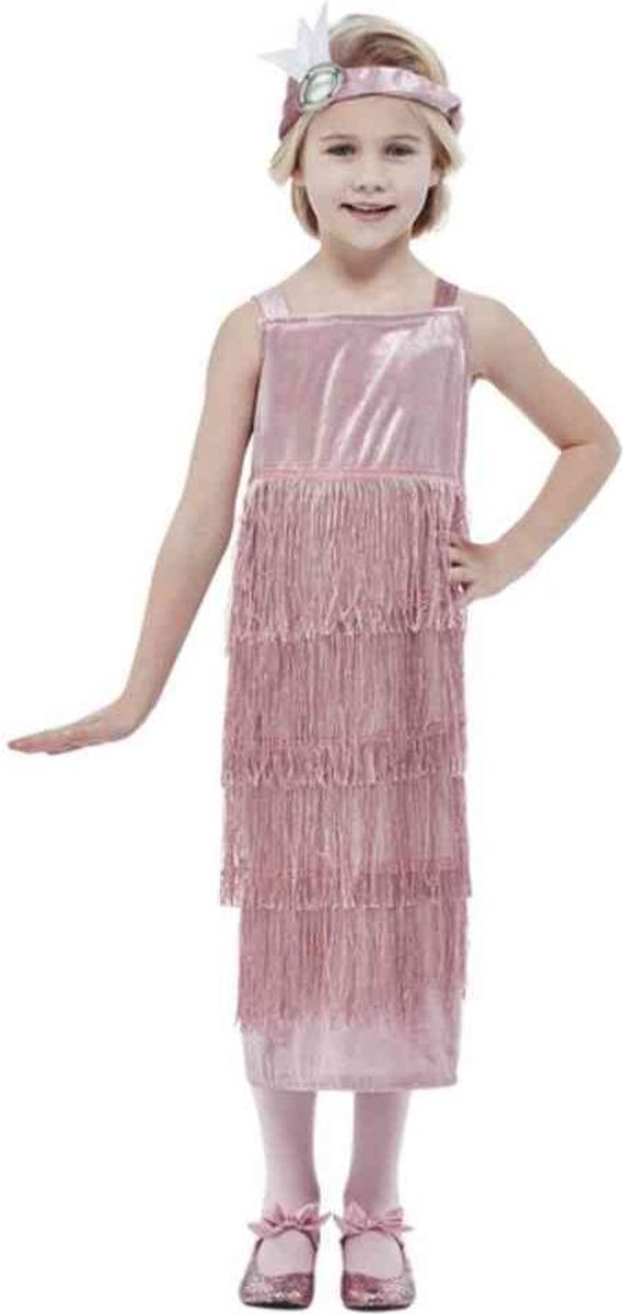   Kinder Kostuum -Kids tm 6 jaar- 20s Pink Flapper Roze