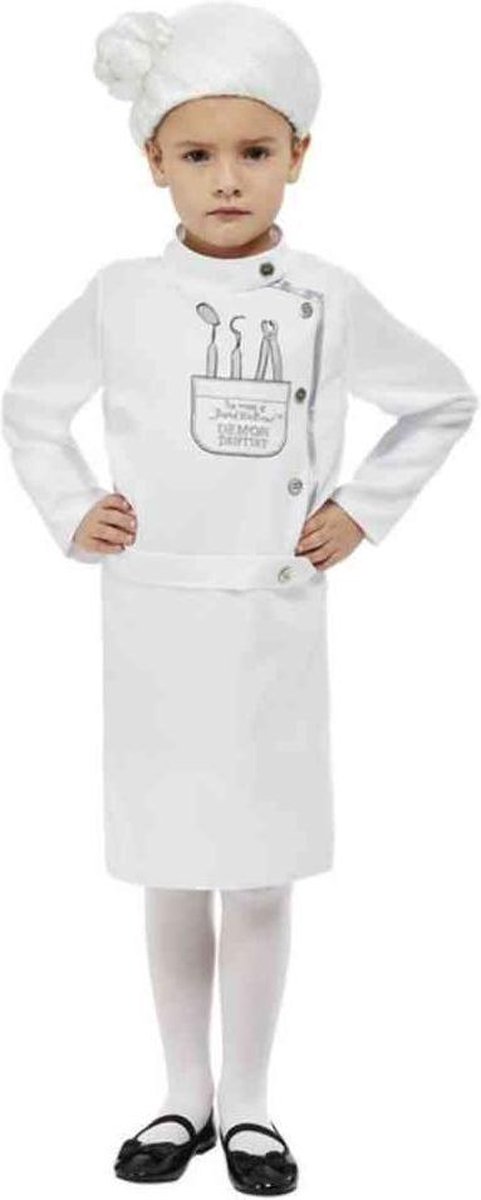   Kinder Kostuum -Kids tm 6 jaar- David Walliams Deluxe Demon Dentist Wit