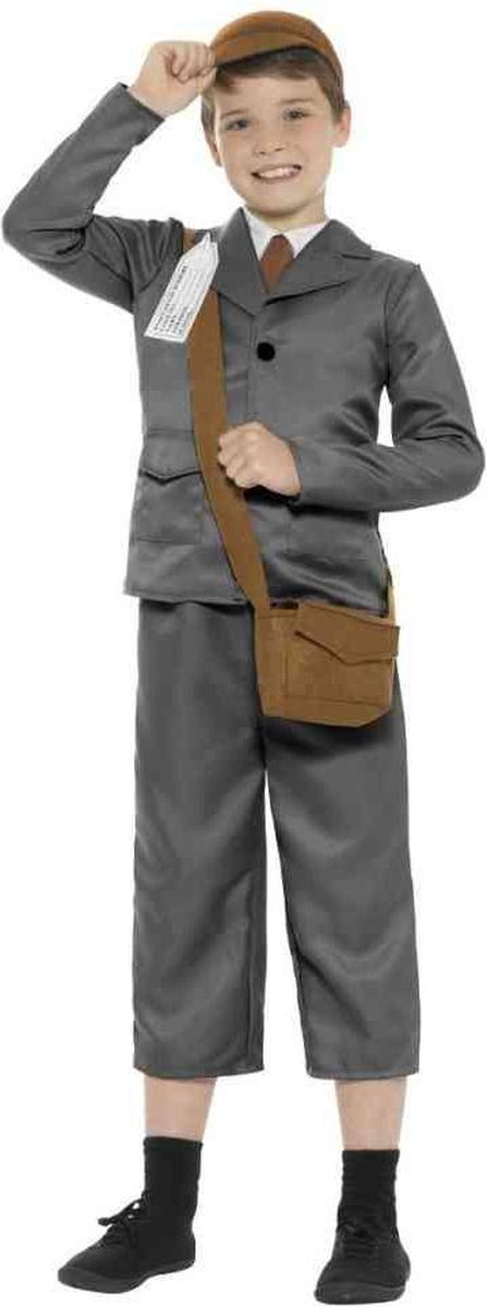   Kinder Kostuum -Kids tm 6 jaar- WW2 Evacuee Boy Grijs