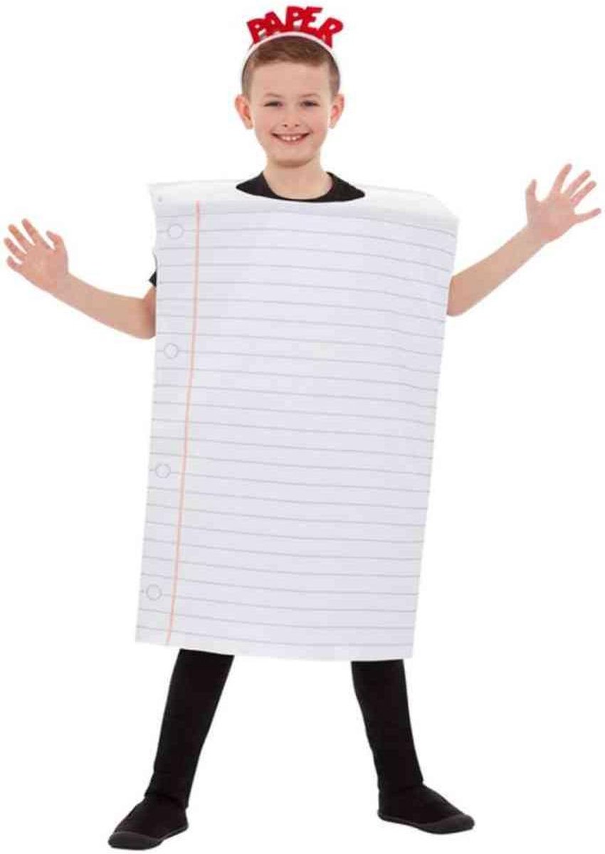   Kinder Kostuum -Kids tm 7 jaar- Paper Wit