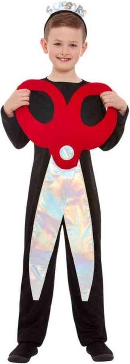   Kinder Kostuum -Kids tm 7 jaar- Scissors Zwart/Rood