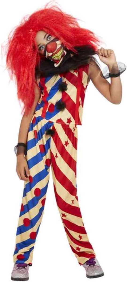   Kinder Kostuum -Kids tm 9 jaar- Creepy Clown Multicolours