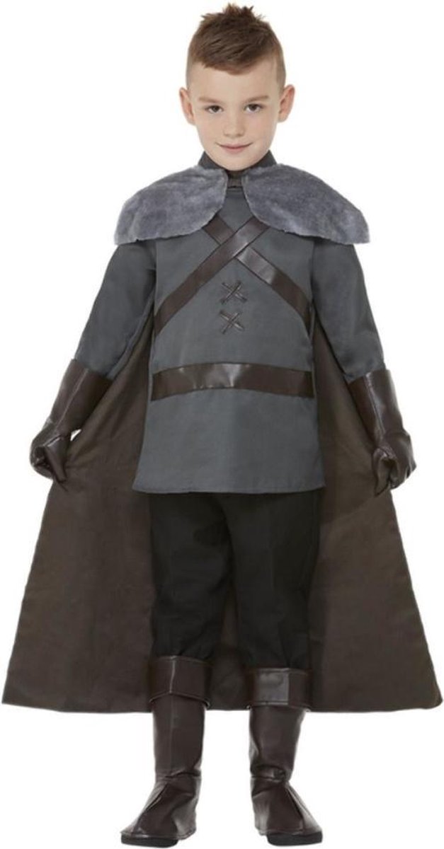   Kinder Kostuum -Kids tm 9 jaar- Deluxe Medieval Lord Grijs