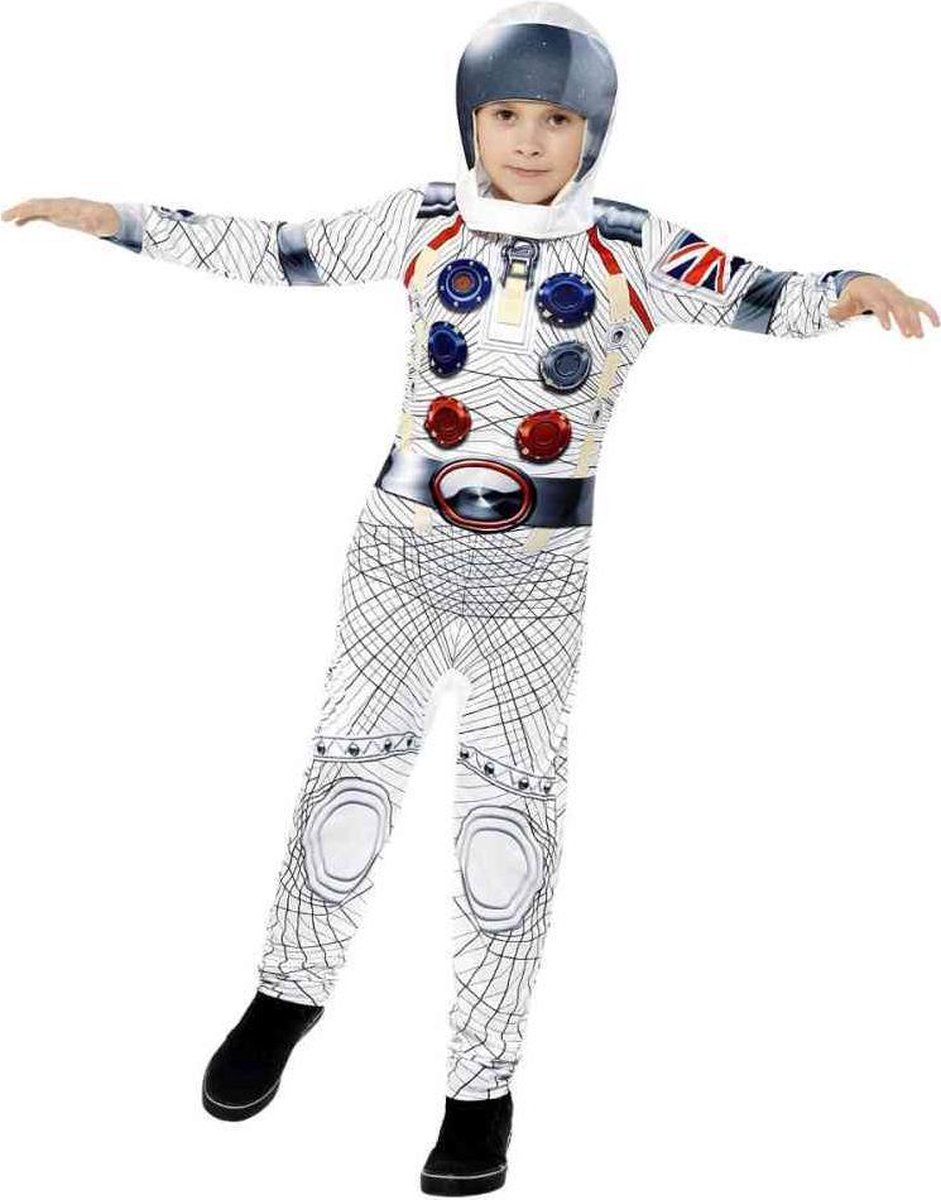   Kinder Kostuum -Kids tm 9 jaar- Deluxe Spaceman Wit