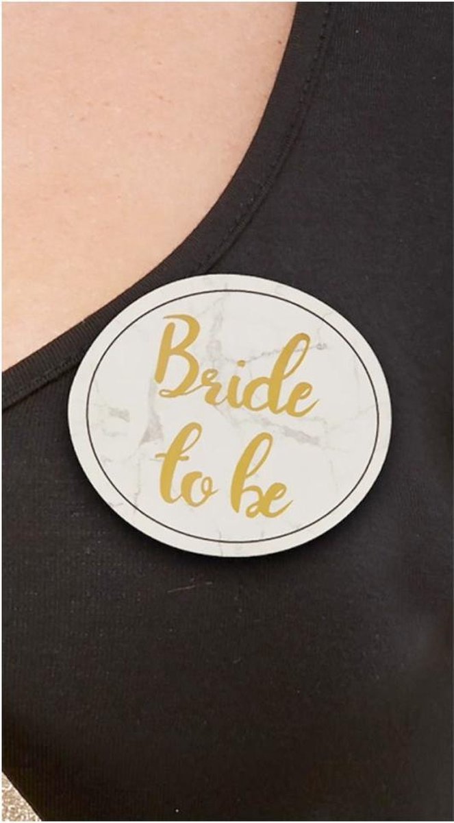   Kostuum Accessoire Hen Party Pin Badges Wit/Goudkleurig