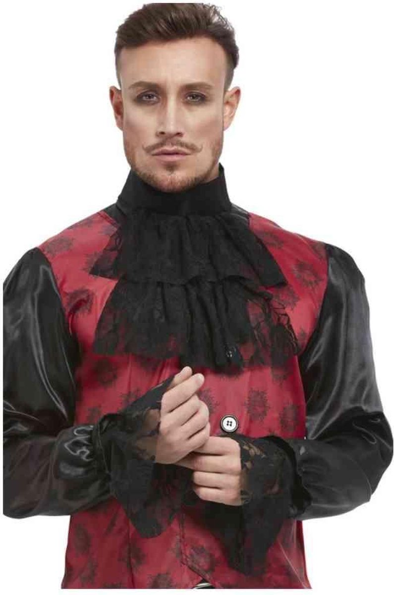   Kostuum Accessoire Set Cravat & Cuff Zwart