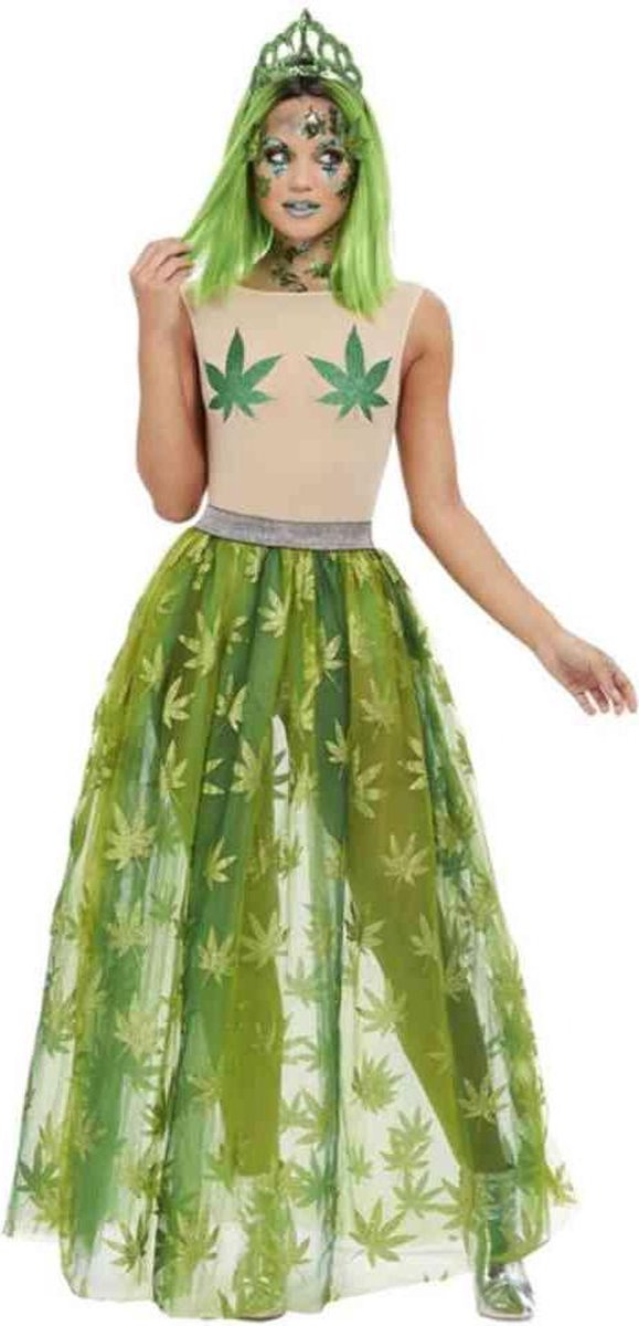   Kostuum -S- Cannabis Queen Groen