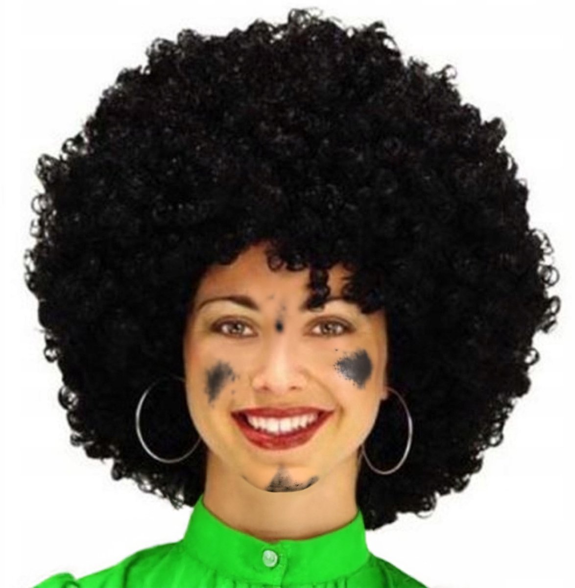   Pietenpruik - zwart - krullen - sint en piet - sinterklaas - dames/heren