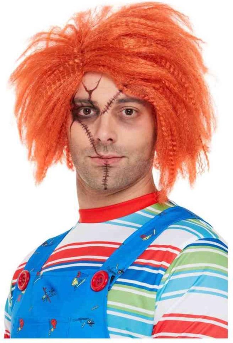   Pruik Chucky Oranje
