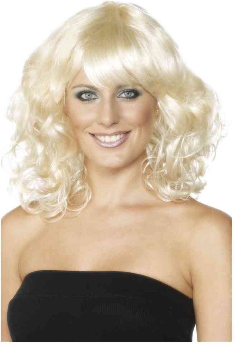   Pruik Foxy Blonde Wit