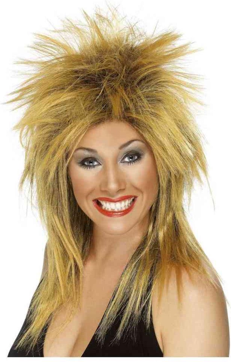   Pruik Rock Diva Oranje