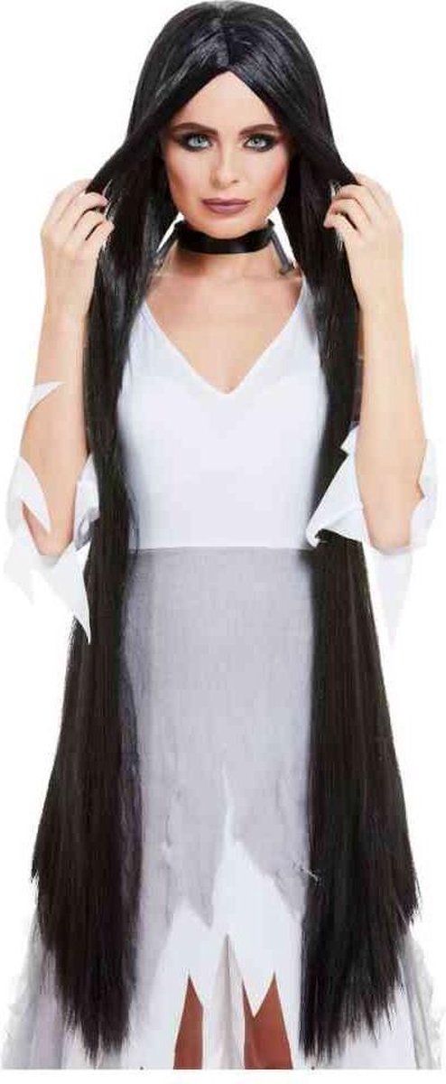   Pruik Witch Extra Long Zwart