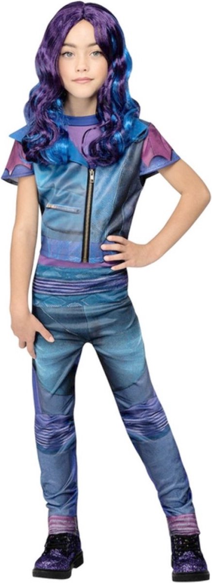   -Slinkse Disney Descendants Queen Mal - Meisje - blauw,paars - Medium - Carnavalskleding - Verkleedkleding