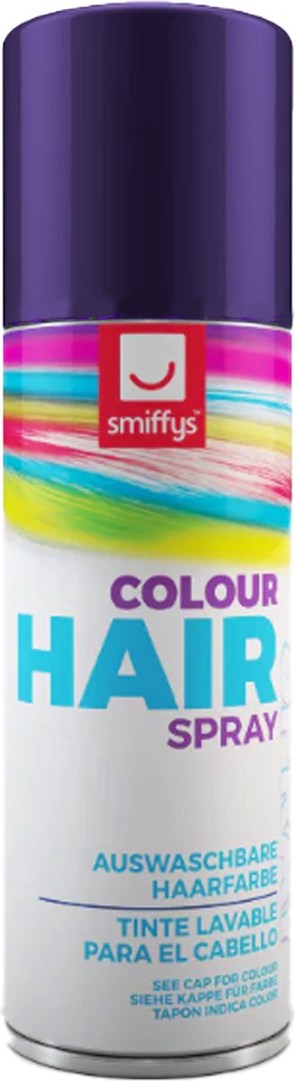   carnaval haarverf - paars - spuitbus - 125 ml - haarspray