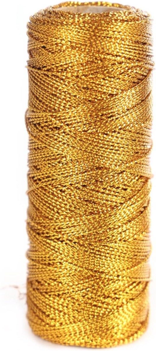 Smoakez - 100 Meter Gouden Koord Cadeaulint voor DIY Accessoires en Decoratie - Multifunctioneel - Creatief - Vlechtaccessoires